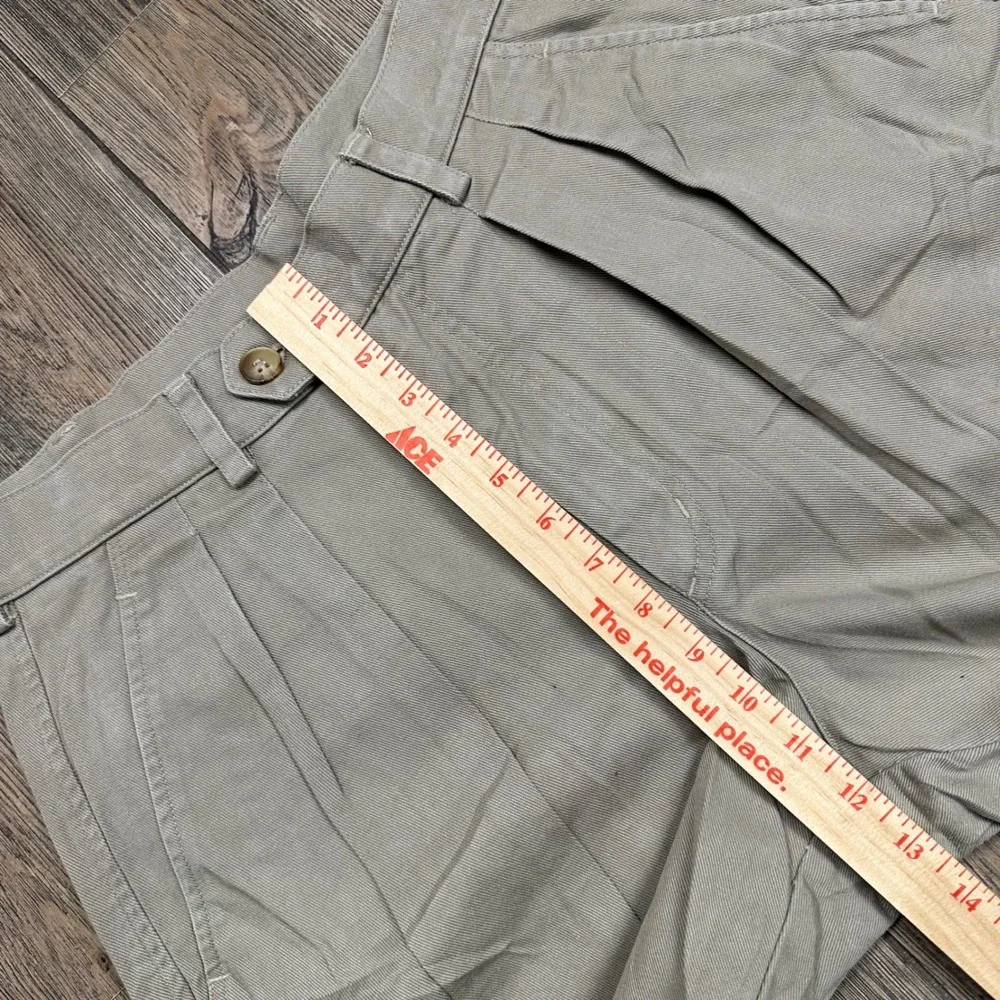 Patagonia Vintage Mens Khaki Pleated Chino Pants 34x30 Cotton Twill 1990 Tan